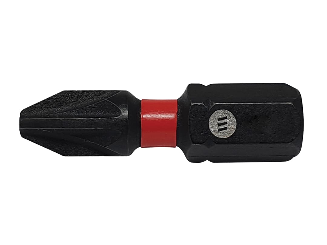ForgeFix ForgeFast Pozidriv Compatible Impact Bit PZ1 x 25mm (Card 2) FFBPZ125C