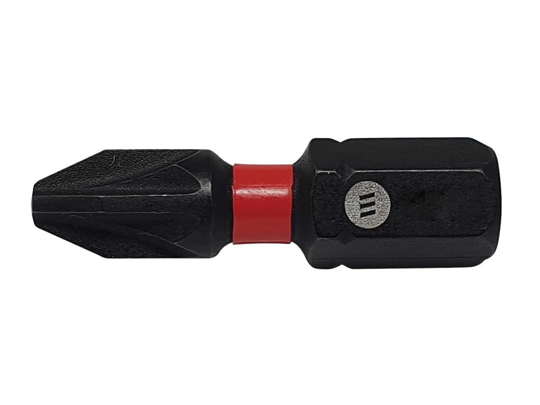 ForgeFix ForgeFast Pozidriv Compatible Impact Bit PZ2 x 25mm (Card 2) FFBPZ225C