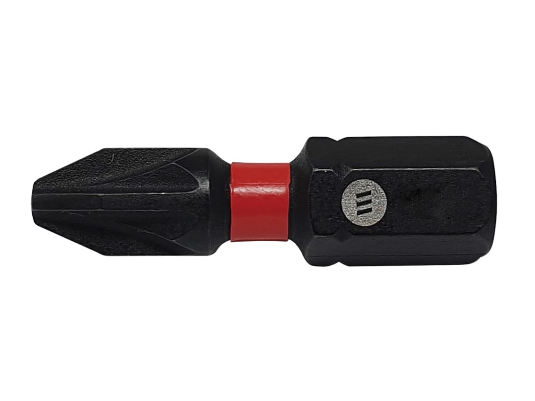 ForgeFix ForgeFast Pozidriv Compatible Impact Bit PZ4 x 25mm (Card 2) FFBPZ425C