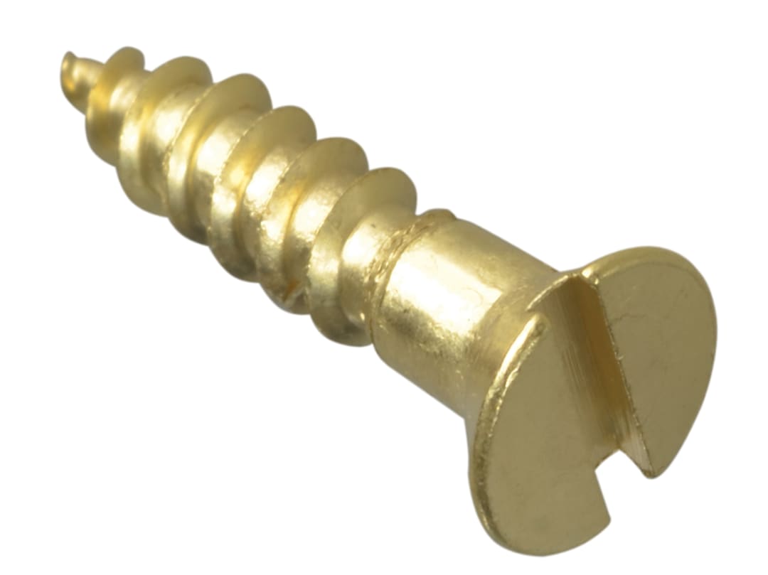 ForgeFix Wood Screw Slotted CSK Brass 5/8in x 6 ForgePack 30 FPCSK586BR
