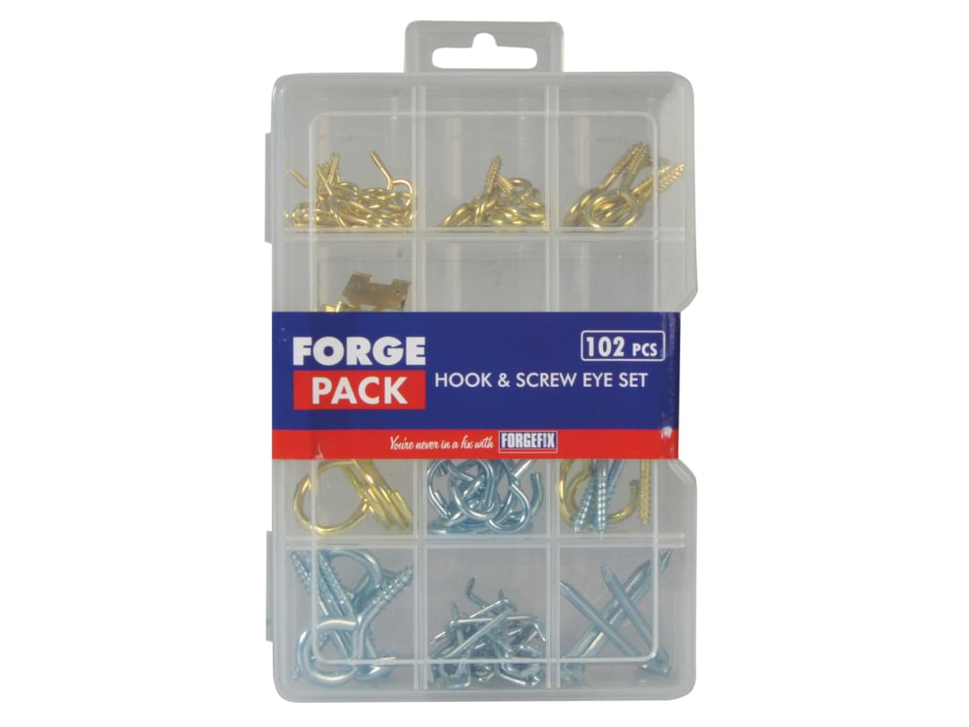 ForgeFix Hook & Screw Eye ForgePack Kit, 102 Piece FPHESET