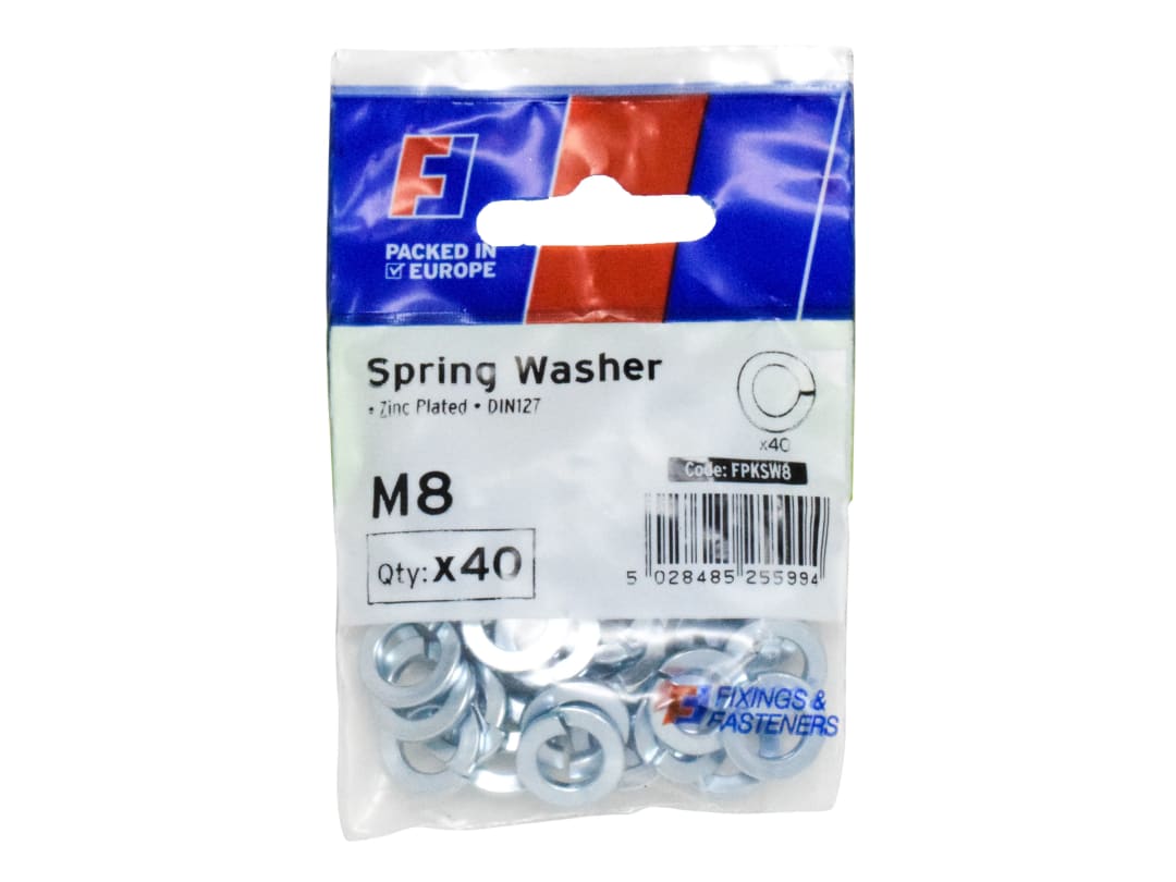 ForgeFix Spring Washer M8 ForgePack 40 FPKSW8