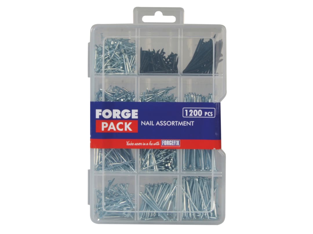 ForgeFix Assorted Nail Kit ForgePack Kit, 1200 Piece FPNLSET