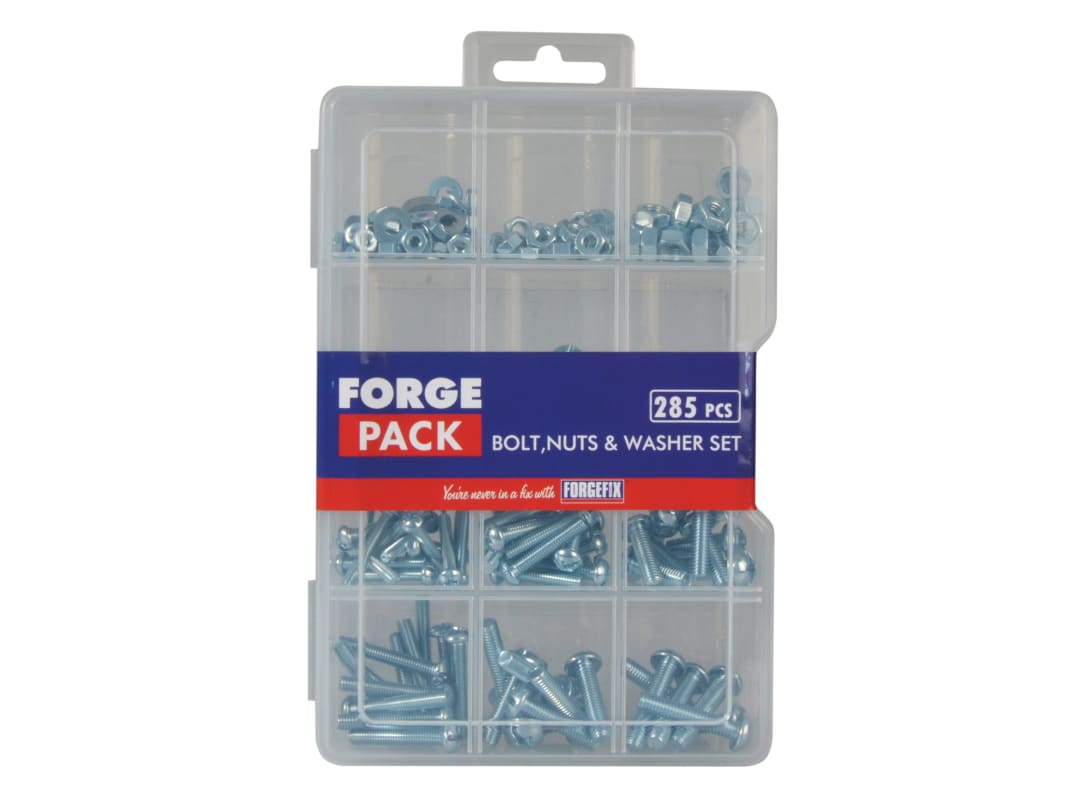 ForgeFix Bolt Nut & Washer Kit ForgePack 285 Piece FPNWSET
