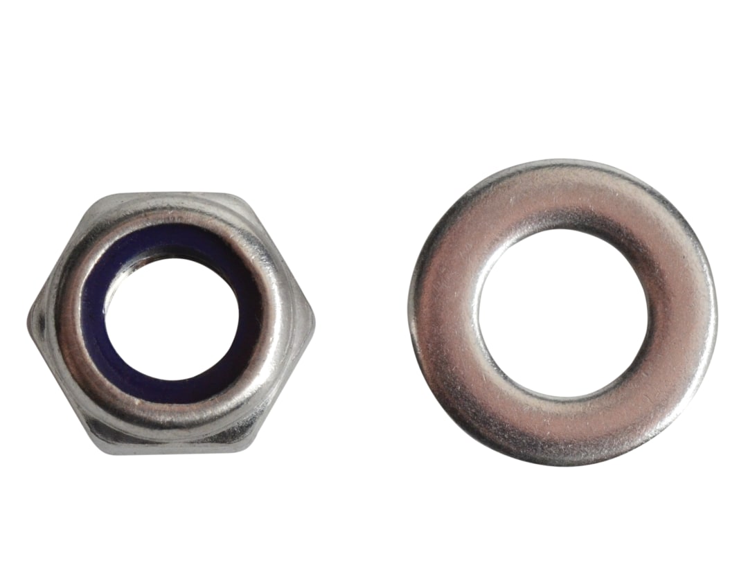 ForgeFix Nyloc Nuts & Washers A2 Stainless Steel M8 ForgePack 12 FPNYLOC8SS