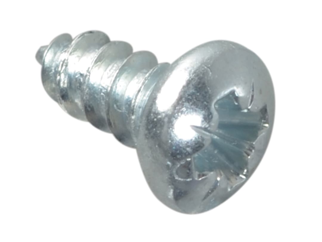 ForgeFix Self-Tapping Screw Pozi Compatible Pan Head ZP 1/4in x 4 ForgePack 80 FPSTPP144ZP