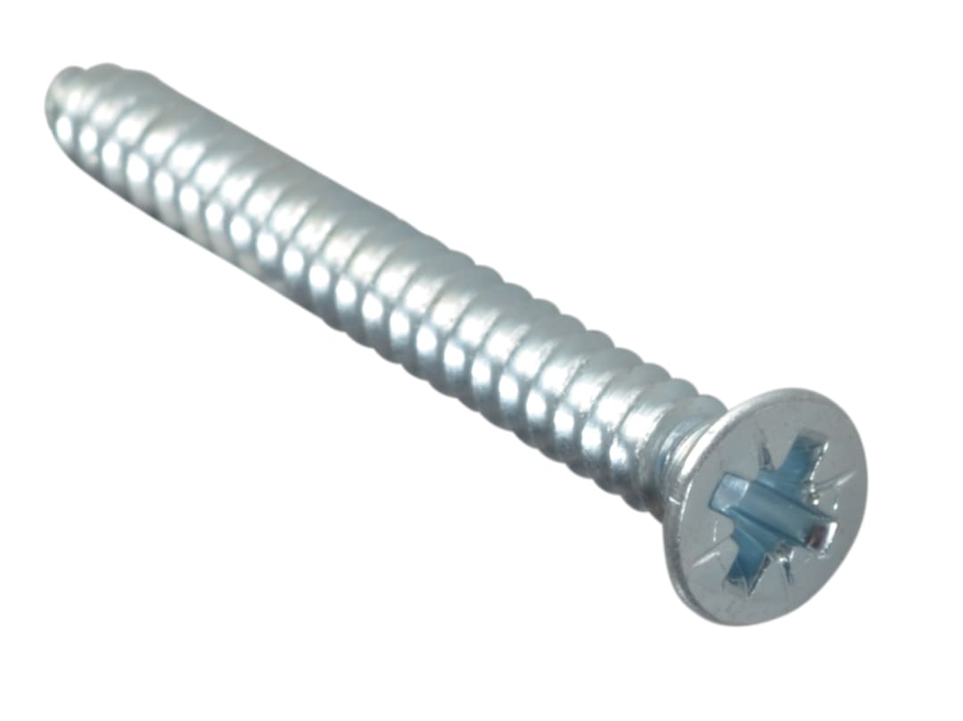 ForgeFix Self-Tapping Screw Pozi Compatible Pan Head ZP 1.1/2in x 8 ForgePack 12 FPSTCSK1128ZP