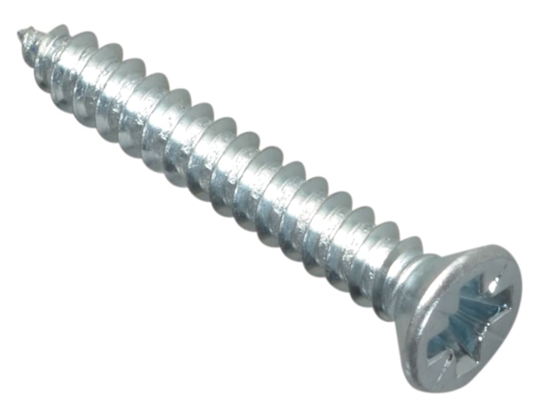 ForgeFix Self-Tapping Screw Pozi Compatible Pan Head ZP 1in x 6 ForgePack 30 FPSTCSK16ZP