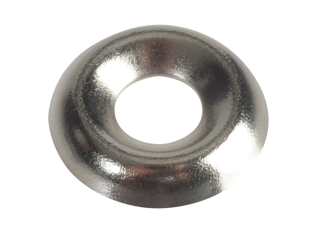ForgeFix Screw Cup Washer Nickle Plated No.8 ForgePack 20 FPSCW8N