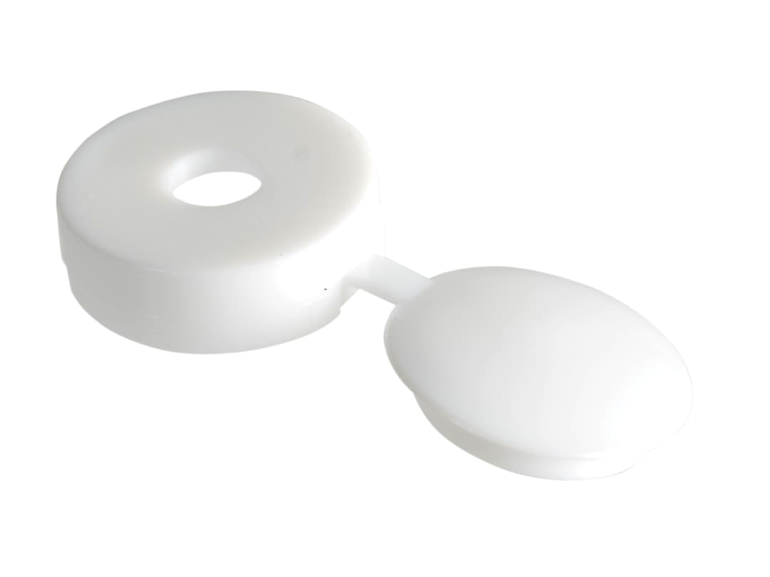 ForgeFix Hinged Cover Cap White No. 10-12 Bag 100 100HCC0L