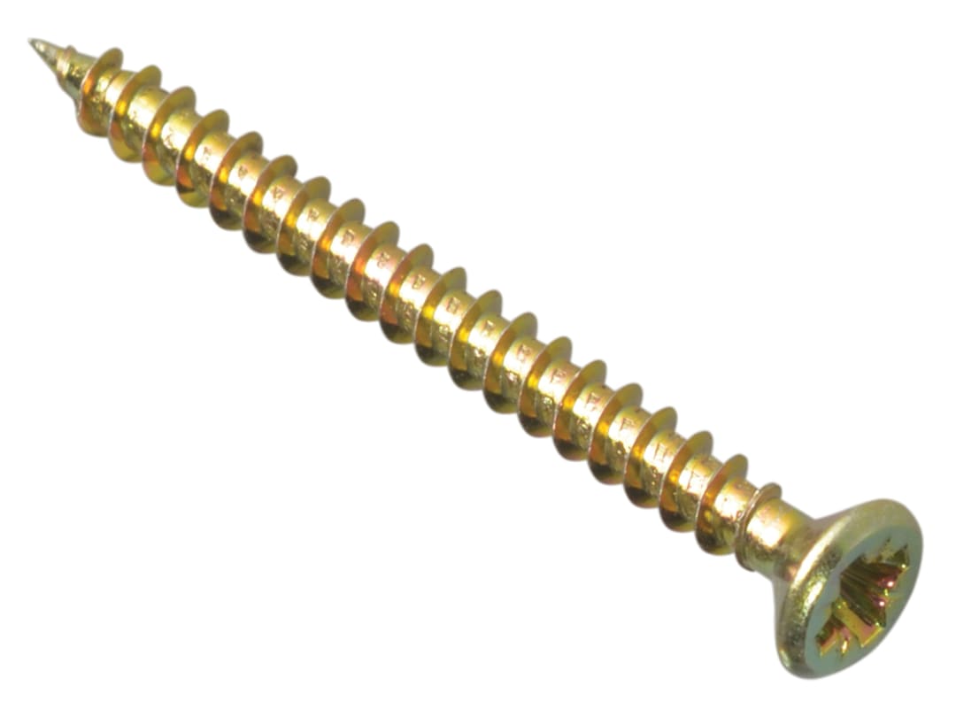 ForgeFix Multi-Purpose Pozi Compatible Screw CSK ST ZYP 3.5 x 40mm Box 200 MPS3540Y
