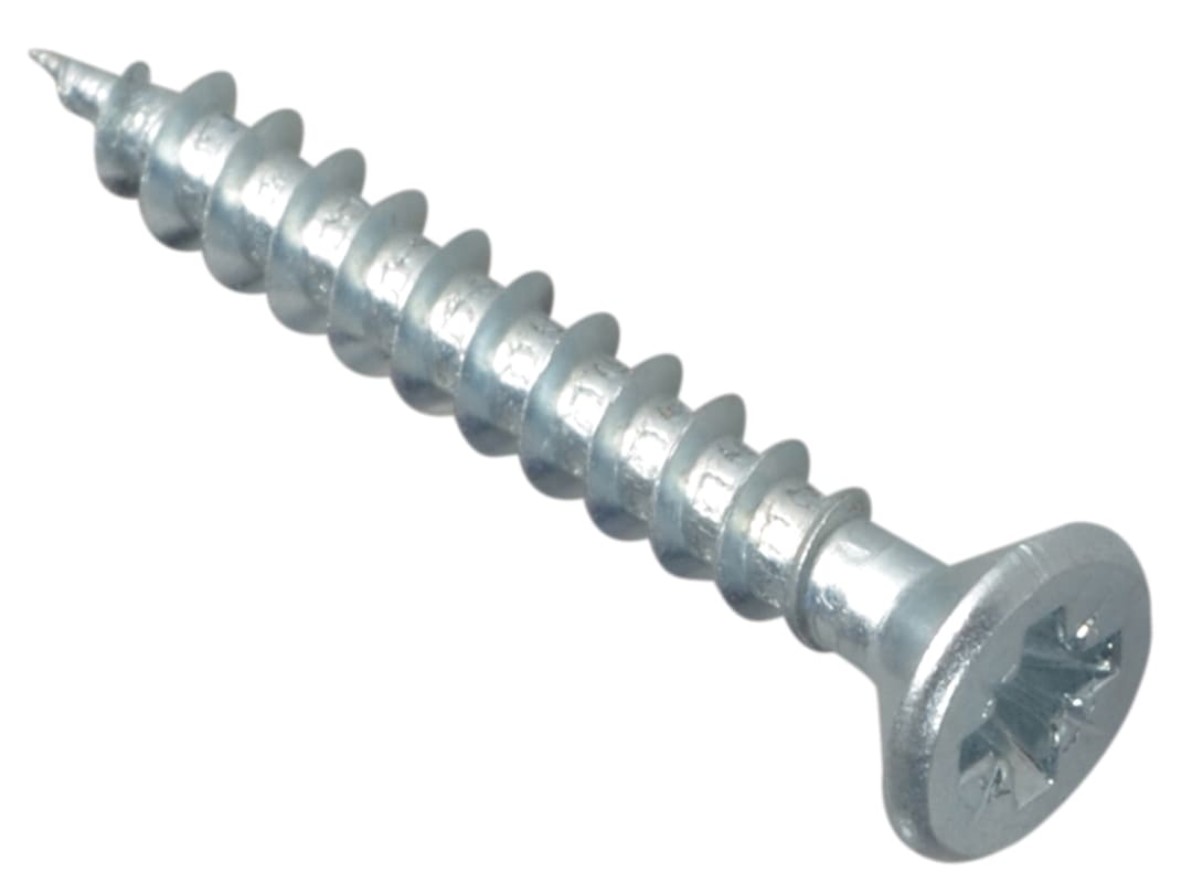 ForgeFix Multi-Purpose Pozi Compatible Screw CSK ST ZP 4 x 30mm Box 200 MPS430ZP