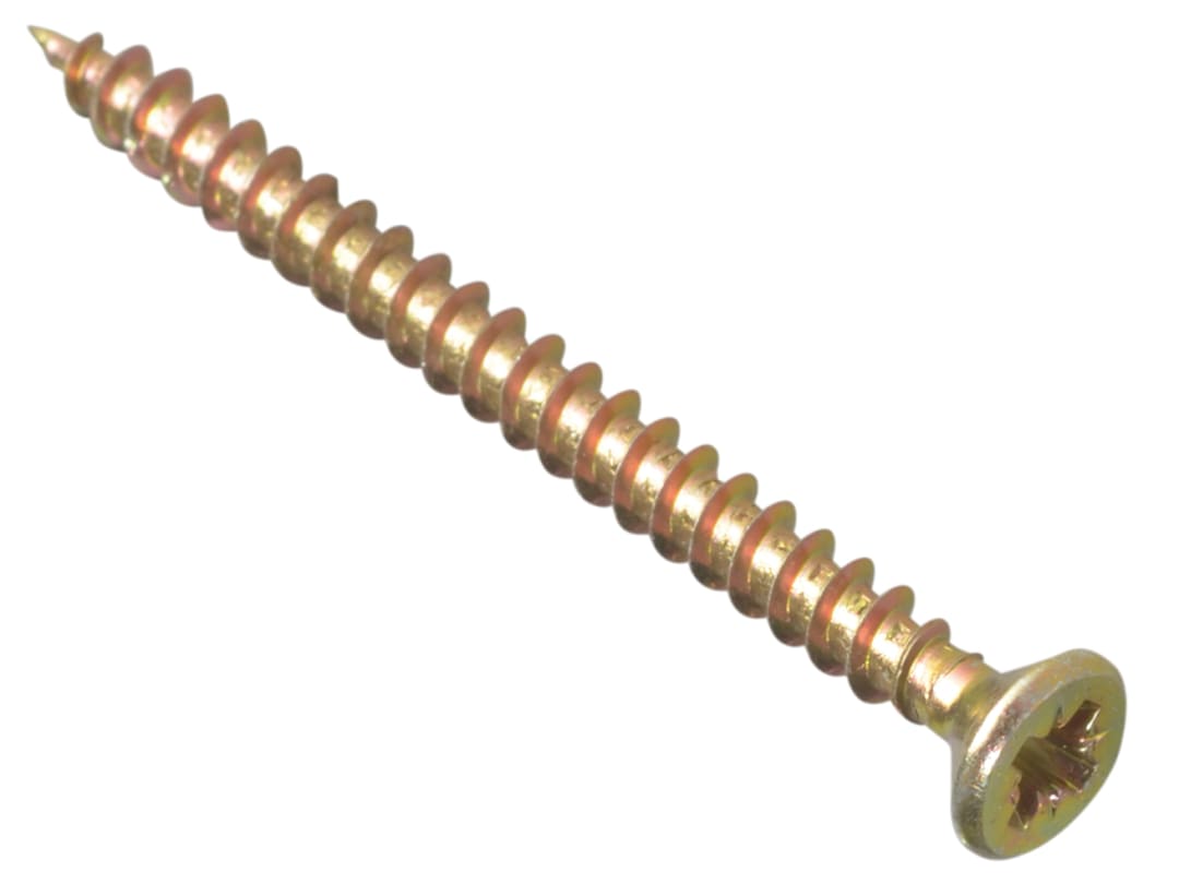 ForgeFix Multi-Purpose Pozi Compatible Screw CSK ST ZYP 4.0 x 50mm Box 200 MPS450Y