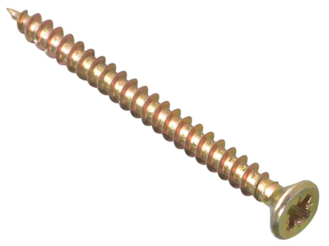 ForgeFix Multi-Purpose Pozi Compatible Screw CSK ST ZYP 4.5 x 50mm Box 200 MPS4550Y