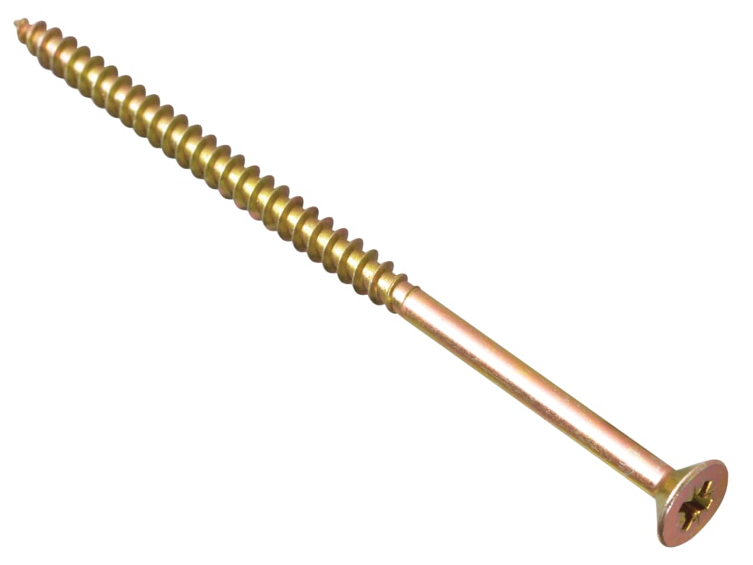 ForgeFix Multi-Purpose Pozi Compatible Screw CSK ST ZYP 5.0 x 100mm Box 100 MPS5100Y
