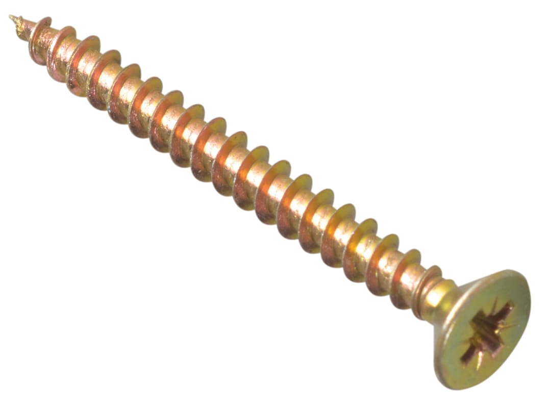 ForgeFix Multi-Purpose Pozi Compatible Screw CSK ST ZYP 5.0 x 55mm Box 200 MPS555Y