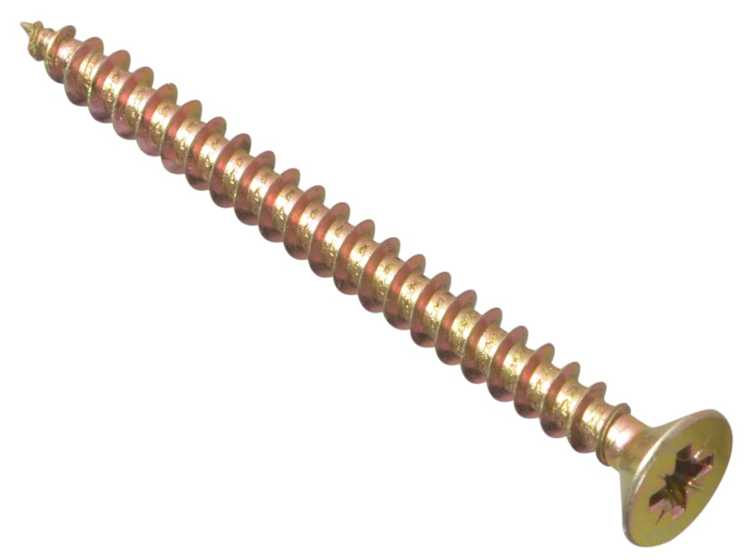 ForgeFix Multi-Purpose Pozi Compatible Screw CSK ST ZYP 5.0 x 60mm Box 100 MPS560Y