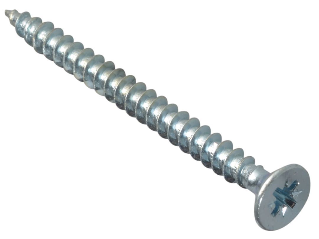 ForgeFix Multi-Purpose Pozi Compatible Screw CSK ST ZP 5 x 60mm Box 100 MPS560ZP