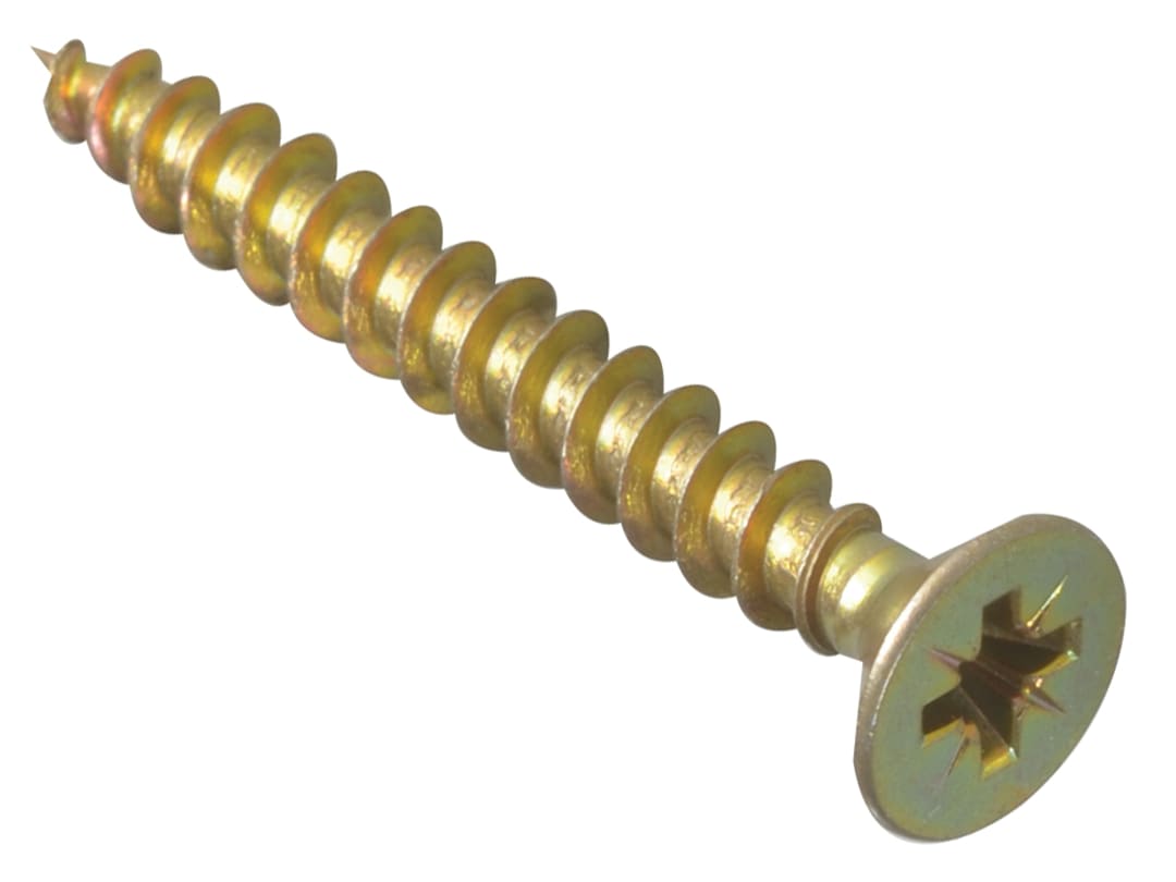 ForgeFix Multi-Purpose Pozi Compatible Screw CSK ST ZYP 6.0 x 40mm Box 200 MPS640Y