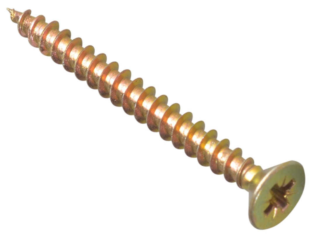 ForgeFix Multi-Purpose Pozi Compatible Screw CSK ST ZYP 6.0 x 50mm Box 100 MPS650Y