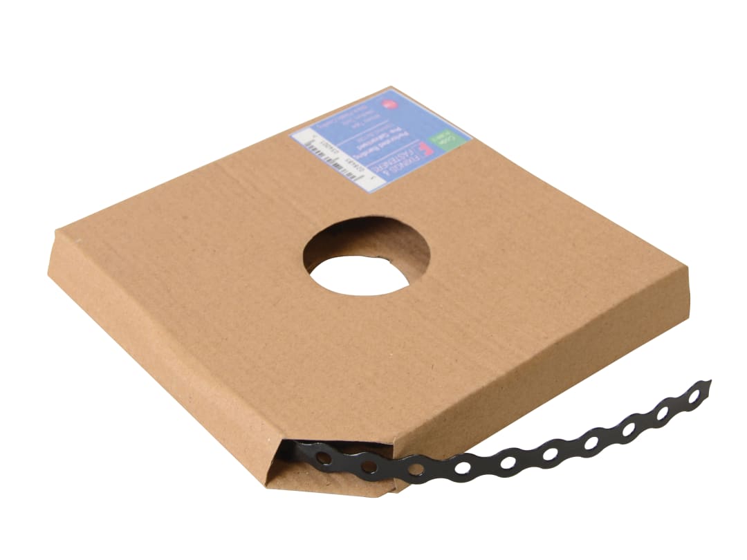 ForgeFix Black Plastic Coated Pre-Galvanised Band 17mm x 0.8 x 10m Box 1 PCBB17