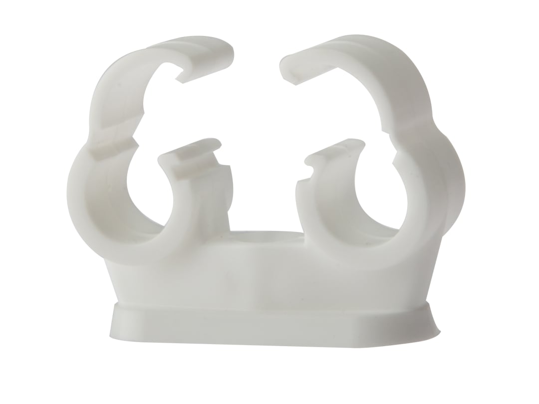 ForgeFix Pipe Clip Double Cliplock 15mm Box 50 PCDC15