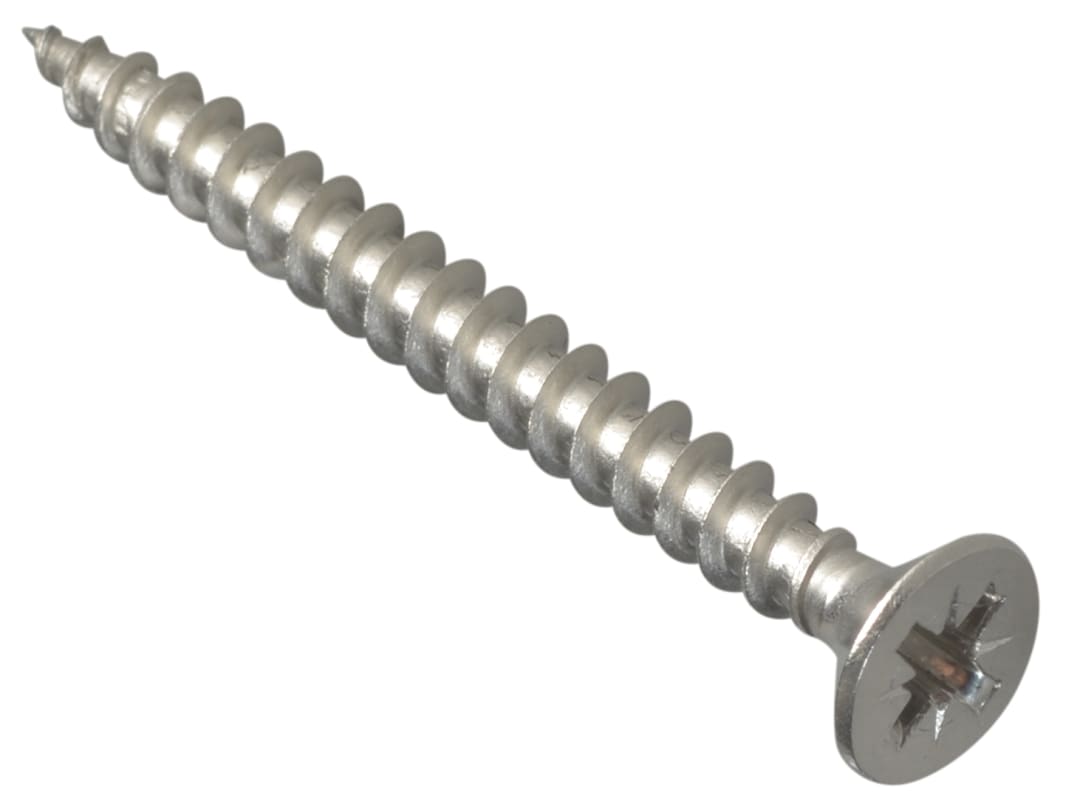 ForgeFix Multi-Purpose Pozi Compatible Screw CSK ST S/Steel 5.0 x 50mm Box 200 POZI550SS