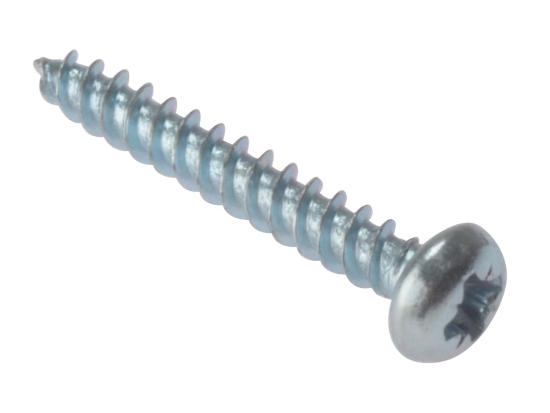 ForgeFix General Purpose Pozi Compatible Screw Round Head TT ZP 1in x 8 Box 200 RH18ZP