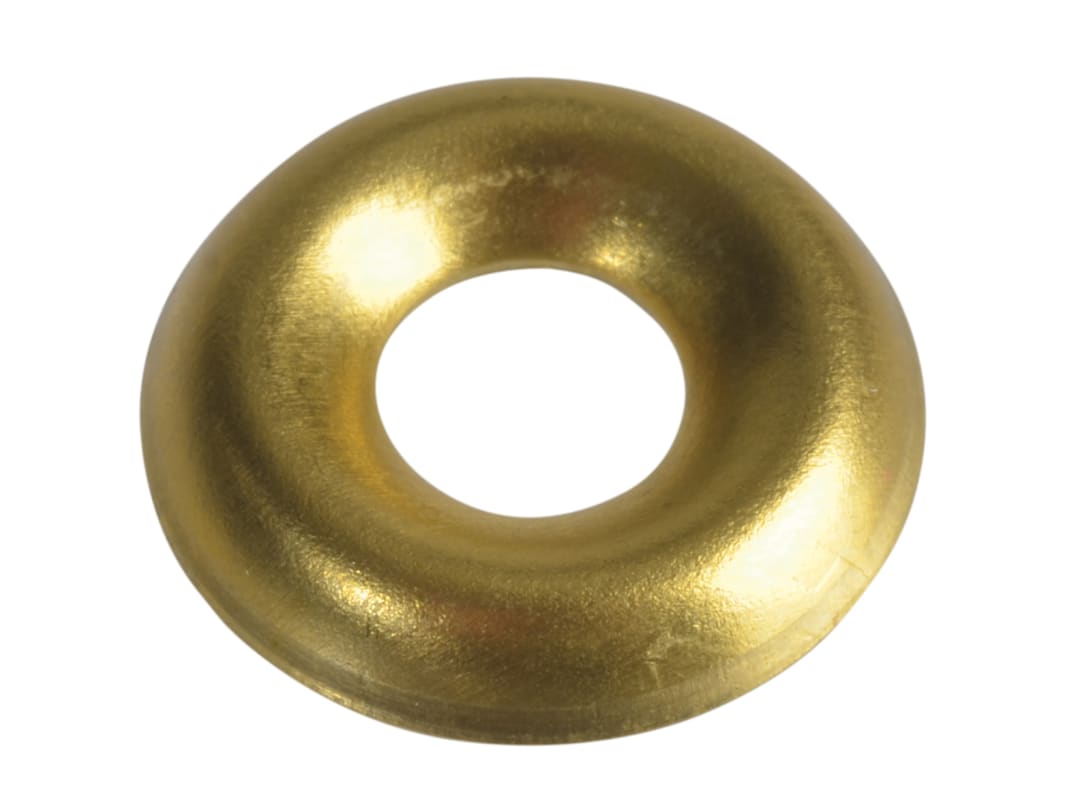 ForgeFix Screw Cup Washers Solid Brass Polished No.6 Bag 200 200SCW6B