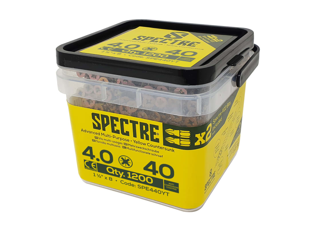 ForgeFix Spectre™ PZ Compatible Wood Screw CSK ZYP 4.0 x 40mm Box 200 SPE440Y