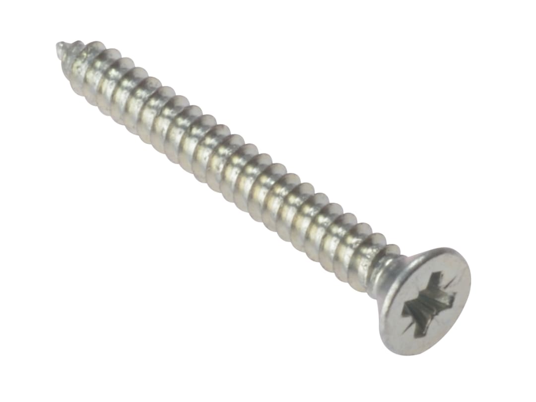 ForgeFix Self-Tapping Screw Pozi Compatible CSK ZP 1.1/2in x 8 Box 200 STCSK1128ZP