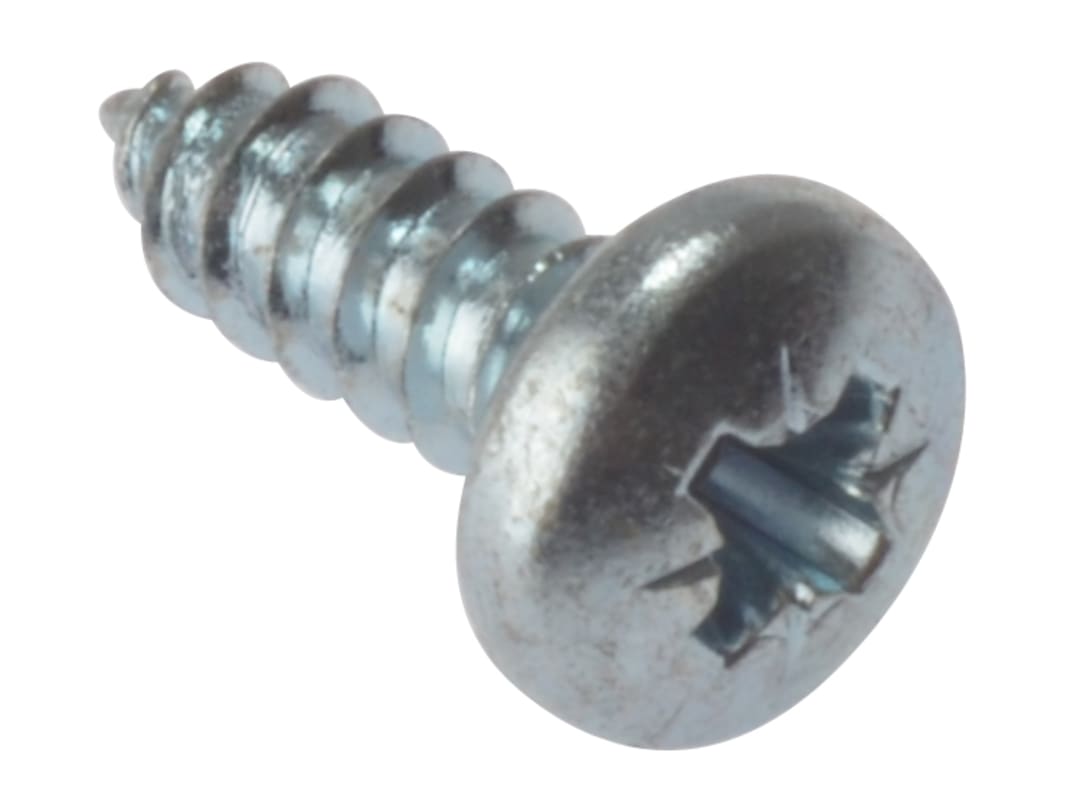 ForgeFix Self-Tapping Screw Pozi Compatible Pan Head ZP 1.1/4in x 10 Box 200 STPP11410ZP