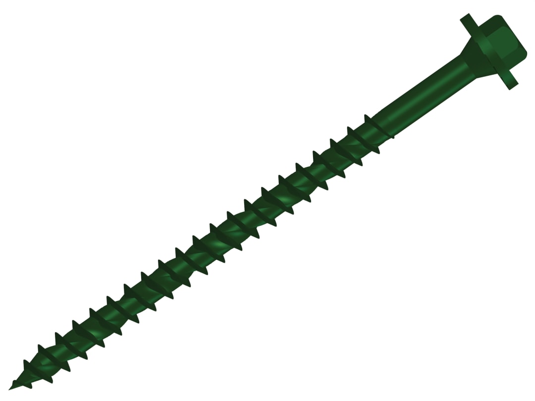 ForgeFix Hexagonal/TORX® Compatible Timber T30 Screws Green 7x200mm Tub 50 FFTF7200