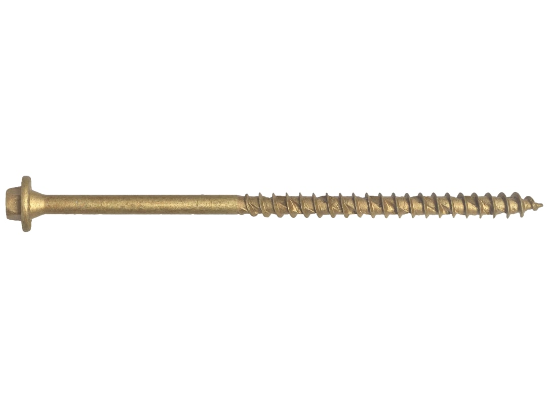 ForgeFix Hexagonal/TORX® Compatible Timber T30 Screws Tan 7x250mm Tub 40 FFTF7250T