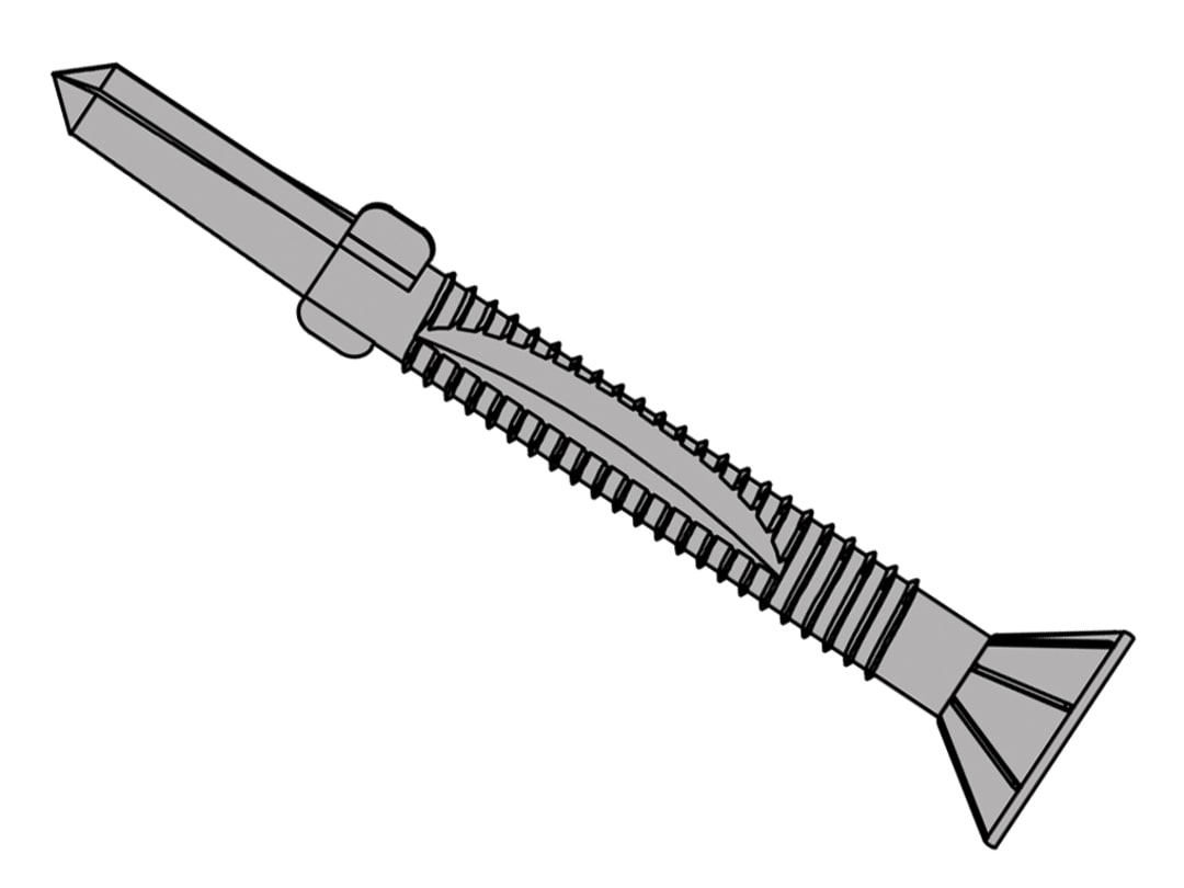 ForgeFix TechFast Timber to Steel CSK/Wing Screw No.5 Tip 5.5 x 50mm Box 100 TFCUWWSD5550H
