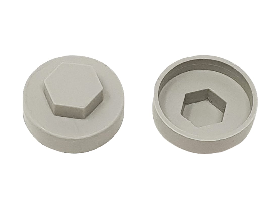 ForgeFix TechFast Cover Cap Goosewing Grey 16mm (Pack 100) TFCC16GG