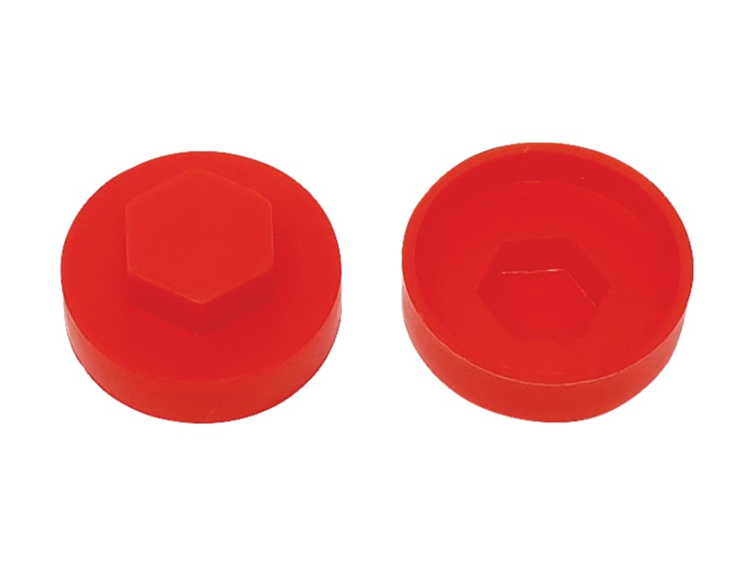 ForgeFix TechFast Cover Cap Poppy Red 16mm (Pack 100) TFCC16PR