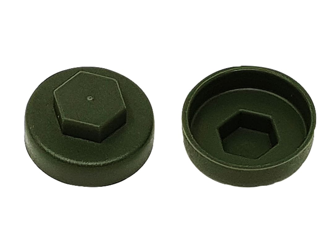 ForgeFix TechFast Cover Cap Olive Green 19mm (Pack 100) TFCC19OG