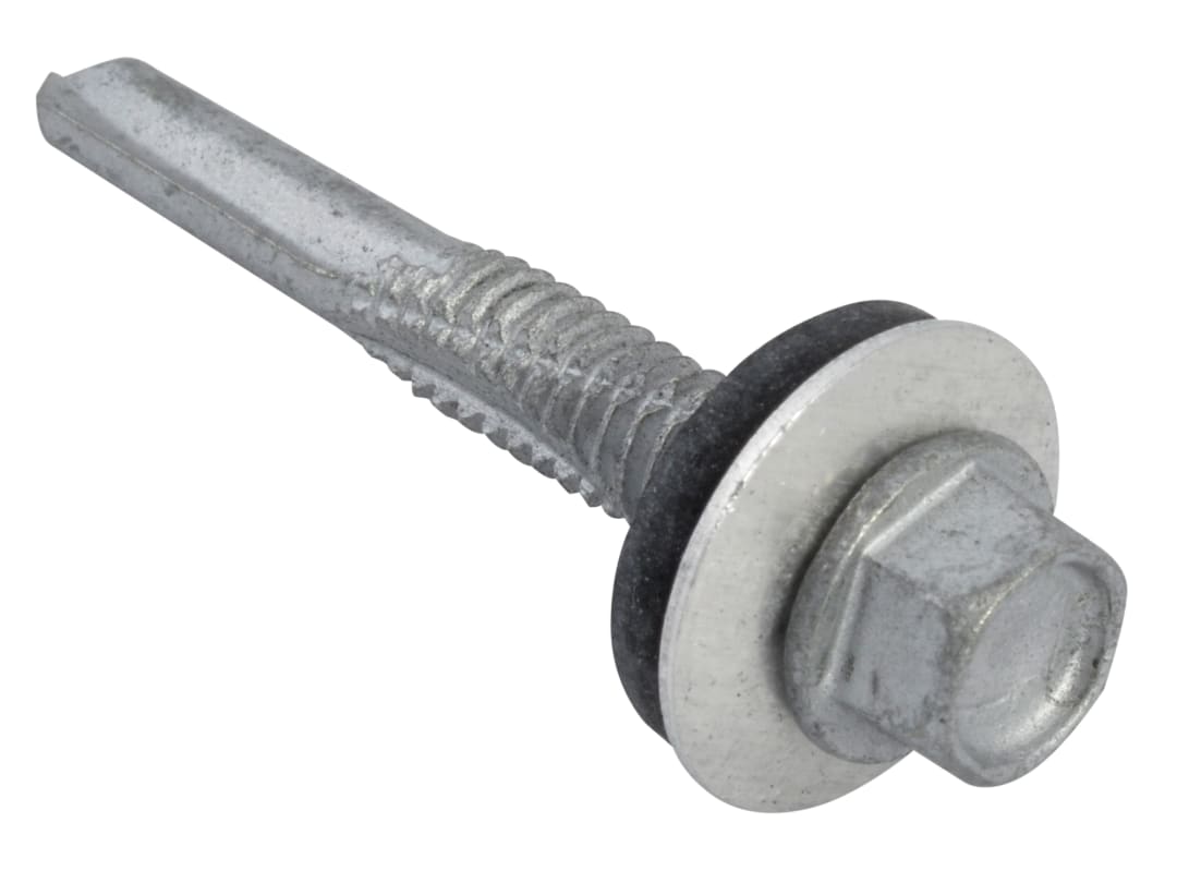 ForgeFix TechFast Hex Head Roofing Screw Self-Drill Heavy Section 5.5 x 38mm Pack 100 TFHH5538