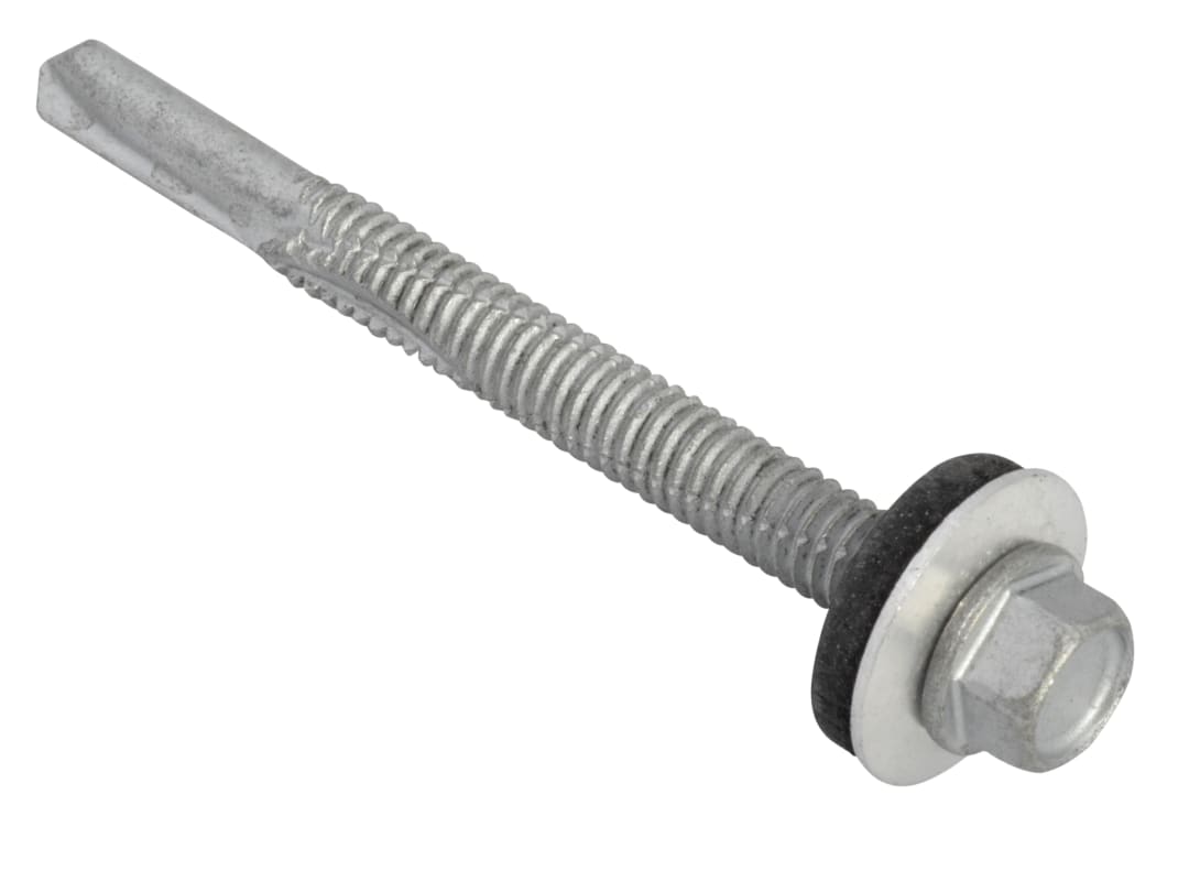 ForgeFix TechFast Hex Head Roofing Screw Self-Drill Heavy Section 5.5 x 80mm Pack 50 TFHH5580