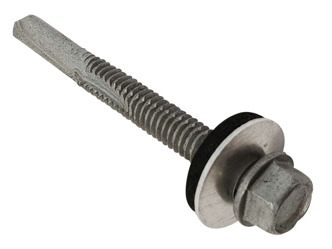 ForgeFix TechFast Roofing Sheet to Steel Hex Screw & Washer No.5 Tip 5.5 x 50mm Box 100 TFHW16SD5550H