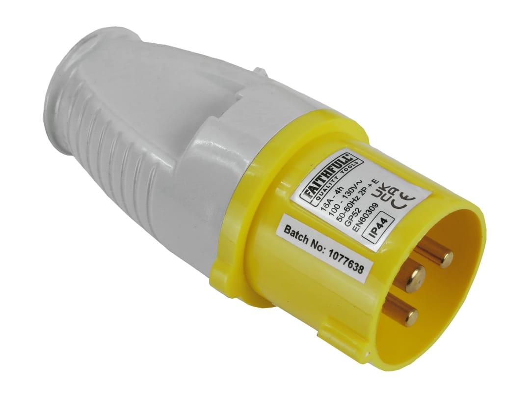 Faithfull Power Plus Yellow Plug 16A 110V GP52