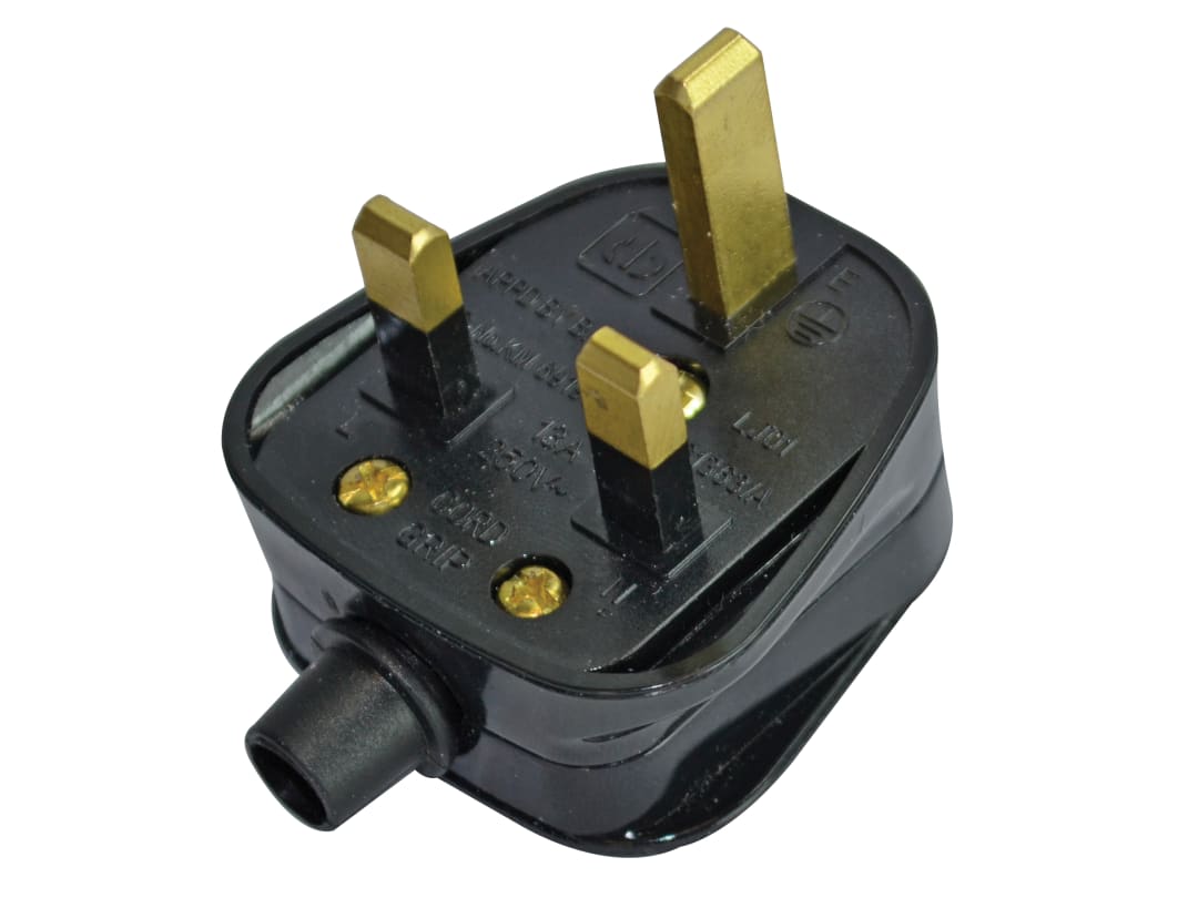 Faithfull Power Plus Heavy Duty Plug 13 Amp Black RP13AB RP13AB-TB