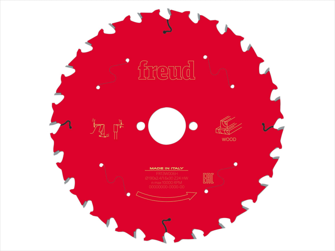 Freud Wood Circular Saw Blade 190 x 30 x 2.4/1.6mm x 24T F03FS09717