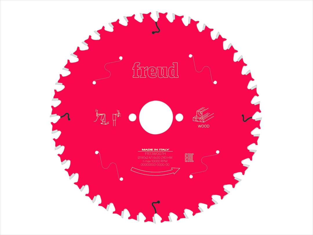 Freud Wood Circular Saw Blade 190 x 30 x 2.4/1.6mm x 40T F03FS09718
