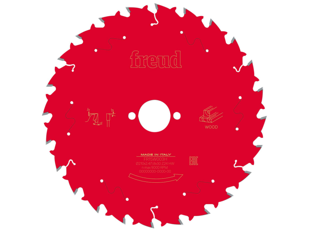 Freud Wood Circular Saw Blade 210 x 30 x 2.4/1.8mm x 24T F03FS09725