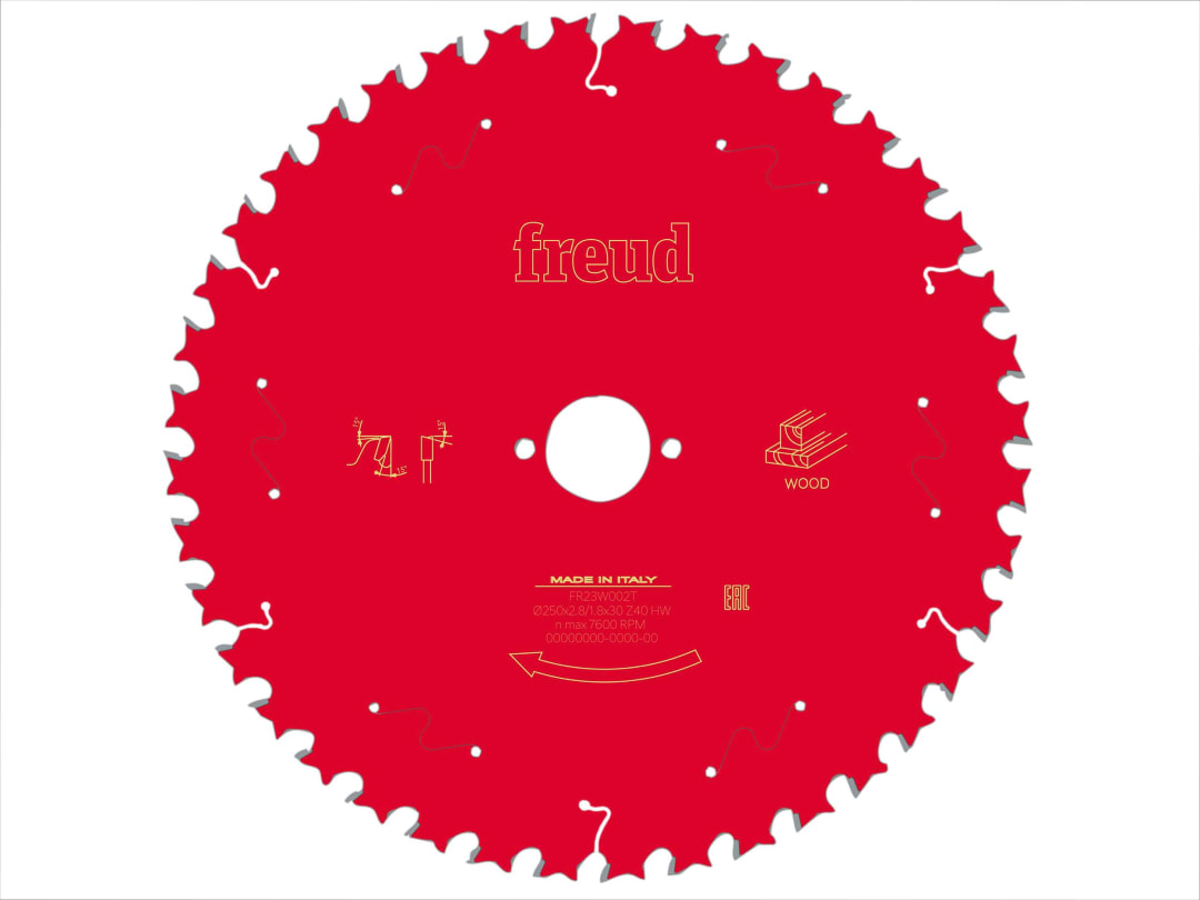 Freud Wood Table Saw Blade 250 x 30 x 2.8/1.8mm x 40T F03FS09775
