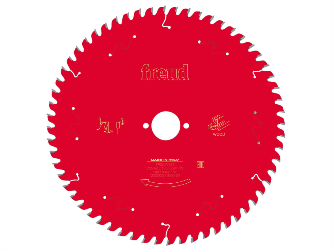 Freud Wood Table Saw Blade 250 x 30 x 2.8/1.8mm x 60T F03FS09776