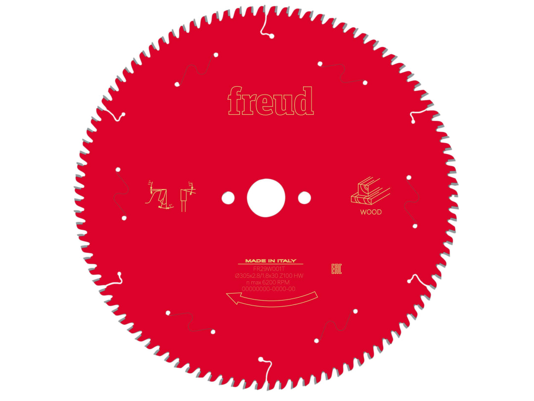 Freud Wood Table Saw Blade 305 x 30 x 2.8/1.8mm x 100T F03FS09787