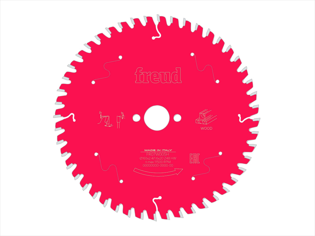Freud Wood Circular Saw Blade 165 x 20 x 1.4/1mm x 48T F03FS10054